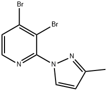 3,4-Dibromo-2-(3-methyl-1H-pyrazol-1-yl)pyridine Struktur