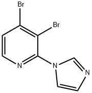 3,4-Dibromo-2-(imidazol-1-yl)pyridine Struktur