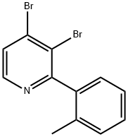 3,4-Dibromo-2-(2-tolyl)pyridine Struktur