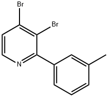 3,4-Dibromo-2-(3-tolyl)pyridine Struktur