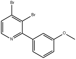 3,4-Dibromo-2-(3-methoxyphenyl)pyridine Struktur