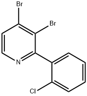 3,4-Dibromo-2-(2-chlorophenyl)pyridine Struktur