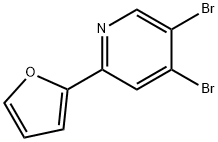 3,4-Dibromo-6-(2-furyl)pyridine Struktur