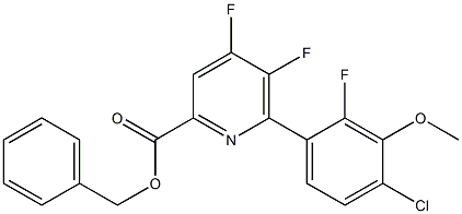 2-Pyridinecarboxylicacid,6-(4-chloro-2-fluoro-3-methoxyphenyl)-4,5-difluoro-,phenylmethylester Struktur