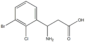 3-amino-3-(3-bromo-2-chlorophenyl)propanoic acid Struktur