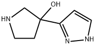 3-(1H-pyrazol-5-yl)pyrrolidin-3-ol Struktur