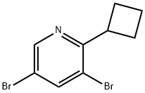 3,5-Dibromo-6-(cyclobutyl)pyridine Struktur