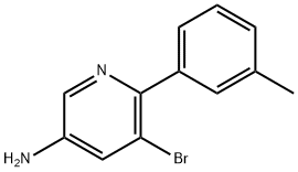 3-Amino-5-bromo-6-(3-tolyl)pyridine Struktur