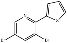 3,5-Dibromo-2-(2-thienyl)pyridine Struktur