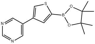 4-(5-pyrimidyl)thiophene-2-boronic acid pinacol ester Struktur