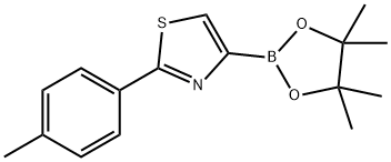 4-(4,4,5,5-tetramethyl-1,3,2-dioxaborolan-2-yl)-2-(p-tolyl)thiazole Struktur