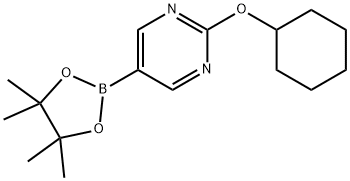 2-(Cyclohexyloxy)pyrimidine-5-boronic acid pinacol ester Struktur