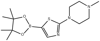 2-(4-methylpiperazin-1-yl)-5-(4,4,5,5-tetramethyl-1,3,2-dioxaborolan-2-yl)thiazole Struktur