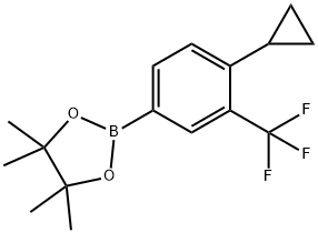 2-(4-cyclopropyl-3-(trifluoromethyl)phenyl)-4,4,5,5-tetramethyl-1,3,2-dioxaborolane Struktur