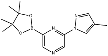 2-(4-methyl-1H-pyrazol-1-yl)-6-(4,4,5,5-tetramethyl-1,3,2-dioxaborolan-2-yl)pyrazine Struktur