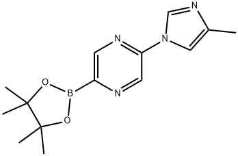 2-(4-methyl-1H-imidazol-1-yl)-5-(4,4,5,5-tetramethyl-1,3,2-dioxaborolan-2-yl)pyrazine Struktur