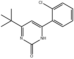 2-hydroxy-4-(2-chlorophenyl)-6-(tert-butyl)pyrimidine Struktur