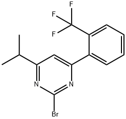 2-Bromo-4-(2-trifluoromethylphenyl)-6-(iso-propyl)pyrimidine Struktur