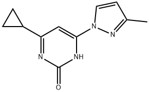 2-hydroxy-4-(1H-3-methylpyrozol-1-yl)-6-cyclopropylpyrimidine Struktur