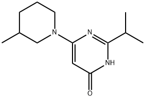 4-Hydroxy-2-(iso-propyl)-6-(3-methylpiperidin-1-yl)pyrimidine Struktur