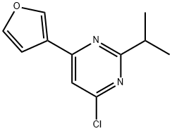 4-chloro-2-(iso-propyl)-6-(3-furyl)pyrimidine Struktur