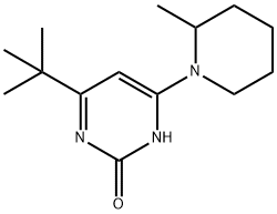 2-hydroxy-4-(2-methylpiperidin-1-yl)-6-(tert-butyl)pyrimidine Struktur