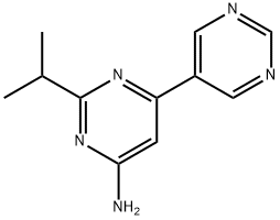 4-Amino-2-(iso-propyl)-6-(pyrimidin-5-yl)pyrimidine Struktur