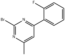 2-Bromo-4-(2-fluorophenyl)-6-methylpyrimidine Struktur