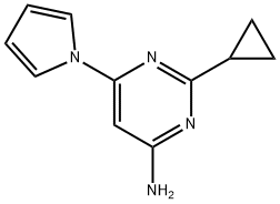 4-Amino-2-cyclopropyl-6-(1H-pyrrol-1-yl)pyrimidine Struktur