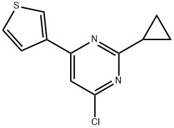 4-Chloro-2-cyclopropyl-6-(3-thienyl)pyrimidine Struktur