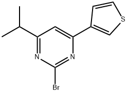 2-Bromo-4-(3-thienyl)-6-(iso-propyl)pyrimidine Struktur