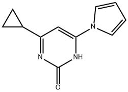 2-hydroxy-4-(1H-pyrrol-1-yl)-6-cyclopropylpyrimidine Struktur