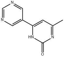 2-Hydroxy-4-(pyrimidin-5-yl)-6-methylpyrimidine Struktur