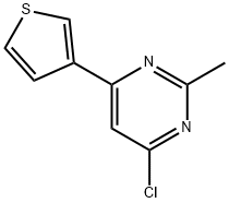 4-chloro-2-methyl-6-(3-thienyl)pyrimidine Struktur