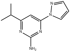 2-Amino-4-(1H-pyrozol-1-yl)-6-(iso-propyl)pyrimidine Struktur