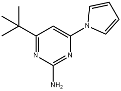 2-amino-4-(1H-pyrrol-1-yl)-6-(tert-butyl)pyrimidine Struktur