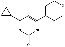 2-hydroxy-4-(4-tetrahydropyranyl)-6-cyclopropylpyrimidine Struktur