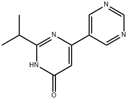 4-hydroxy-2-(iso-propyl)-6-(pyrimidin-5-yl)pyrimidine Struktur