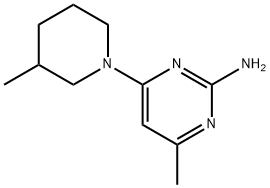 2-Amino-4-(3-methylpiperidin-1-yl)-6-methylpyrimidine Struktur