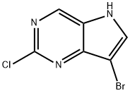 7-Bromo-2-chloro-5H-pyrrolo[3,2-d]pyrimidine Struktur