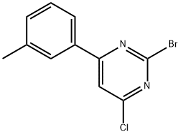 2-Bromo-4-chloro-6-(3-tolyl)pyrimidine Struktur