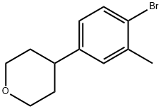 2-Methyl-4-(4-tetrahydropyranyl)bromobenzene Struktur