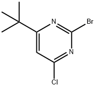 2-Bromo-4-chloro-6-(tert-butyl)pyrimidine Struktur