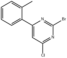 2-Bromo-4-chloro-6-(2-tolyl)pyrimidine Struktur