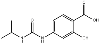 2-hydroxy-4-[(propan-2-ylcarbamoyl)amino]benzoic acid Struktur