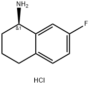 (1R)-7-FLUORO-1,2,3,4-TETRAHYDRONAPHTHALEN-1-AMINE HYDROCHLORIDE Struktur