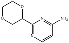 2-(1,4-dioxan-2-yl)pyrimidin-4-amine Struktur