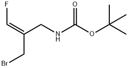 (E)-tert-butyl 2-(bromomethyl)-3-fluoroallylcarbamate Struktur