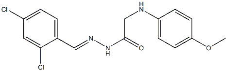 N'-(2,4-dichlorobenzylidene)-2-(4-methoxyanilino)acetohydrazide Struktur