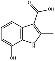 7-hydroxy-2-methyl-1H-indole-3-carboxylic acid Struktur